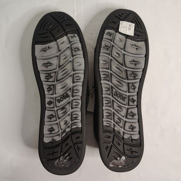 NEW! Skechers BOBS Sparkly Slip-On Flat Shoes Sz 8.5 Women's Black Silver - Picture 8 of 9